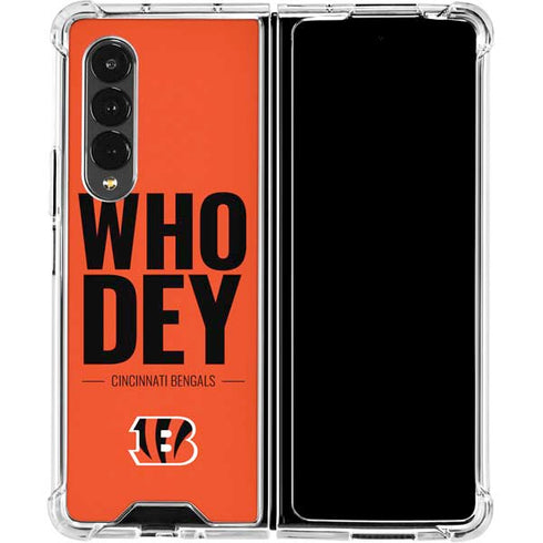 NFL Cincinnati Bengals Team Motto Galaxy Z Fold4 5G Clear Case